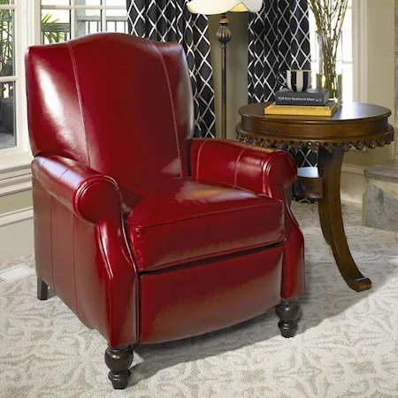 Recliner with Exposed Wood Feet
